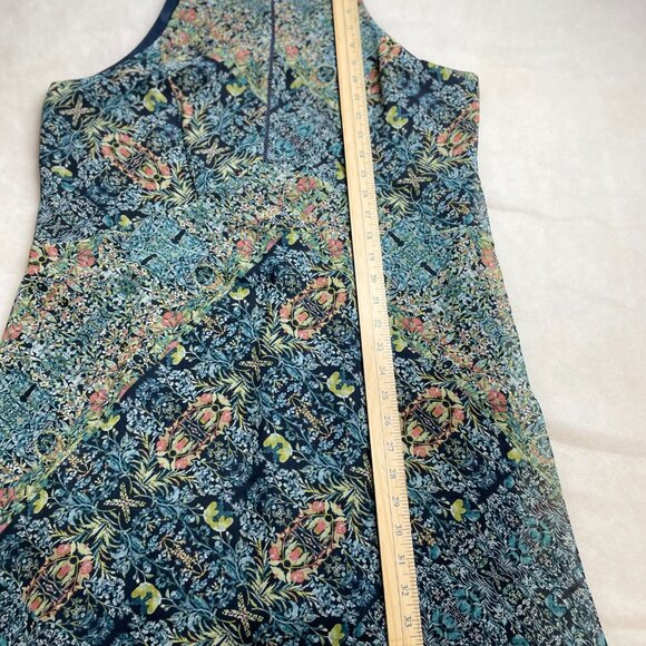 BCBGeneration Womens Multicolor Lightweight Floral Mint Tea A-Line Dress Size L - Picture 8 of 14